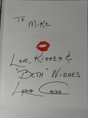 Autographed / Kissed Sealed with A KISS Lydia Criss Hardcover