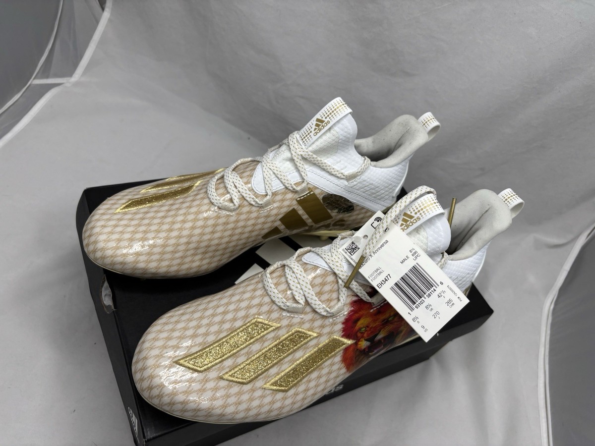 NIB adidas Adizero X Cleat '10th Anniversary - Lion' EH3477 White