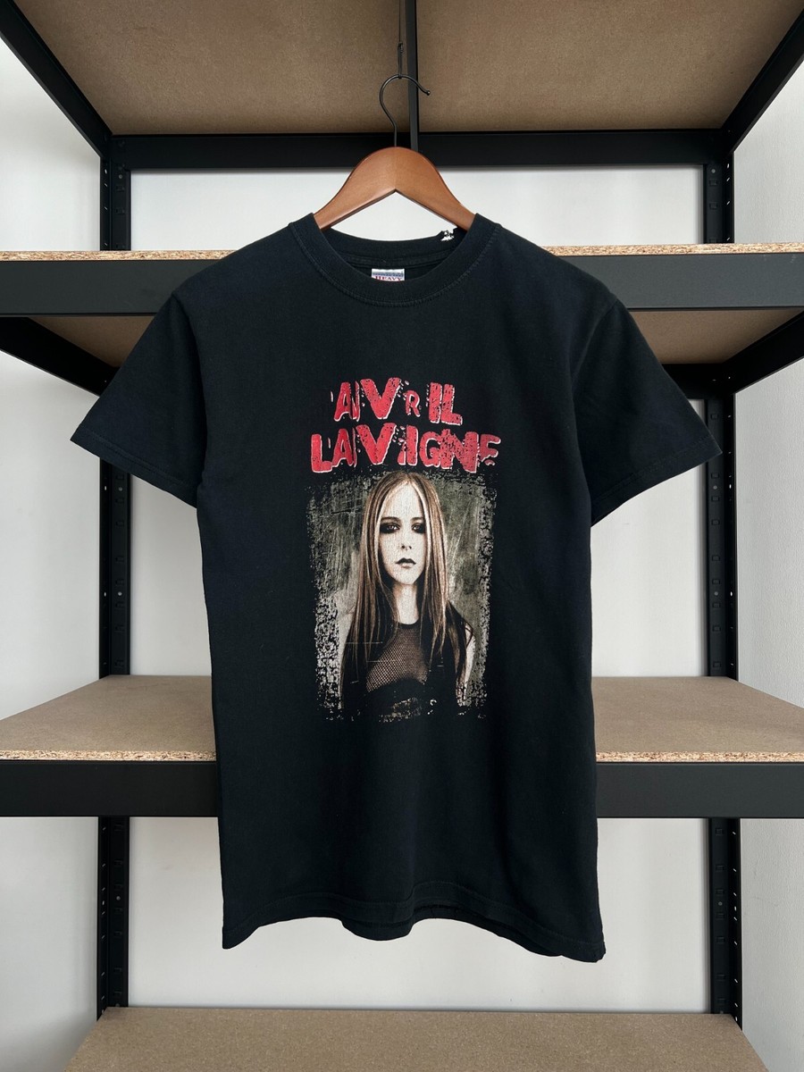 Vintage 2004 Avril Lavigne Bonez Tour Black T-shirt Sz S | eBay