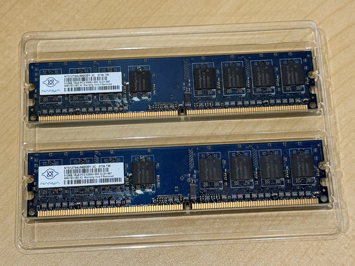 Nanya PC2-5300 DDR2-667 Computer Memory (RAM) 512 MB Capacity per