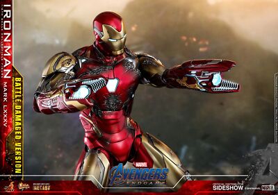 MARVEL Tony Stark Iron Man Mark LXXXV Battle Damaged Hot Toys