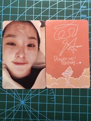 Irene photocard summer magic power up red velvet fan made card red