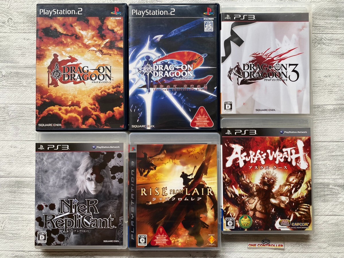 SONY PS 2 3 Drag-On Dragoon & Nier Replicant & Rise from Lair