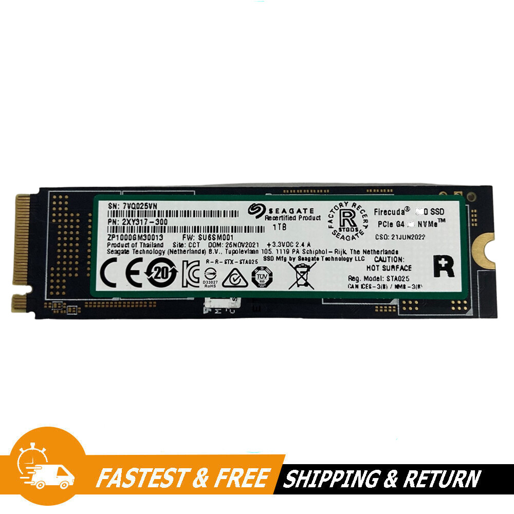 Seagate FireCuda 530 1TB Solid State Drive Fastest PCIe Gen4 SSD
