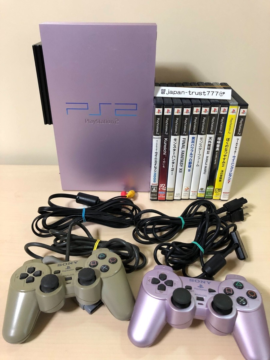 PS2 SAKURA PINK Console Playstation 2 SCPH-39000 SA w/controller