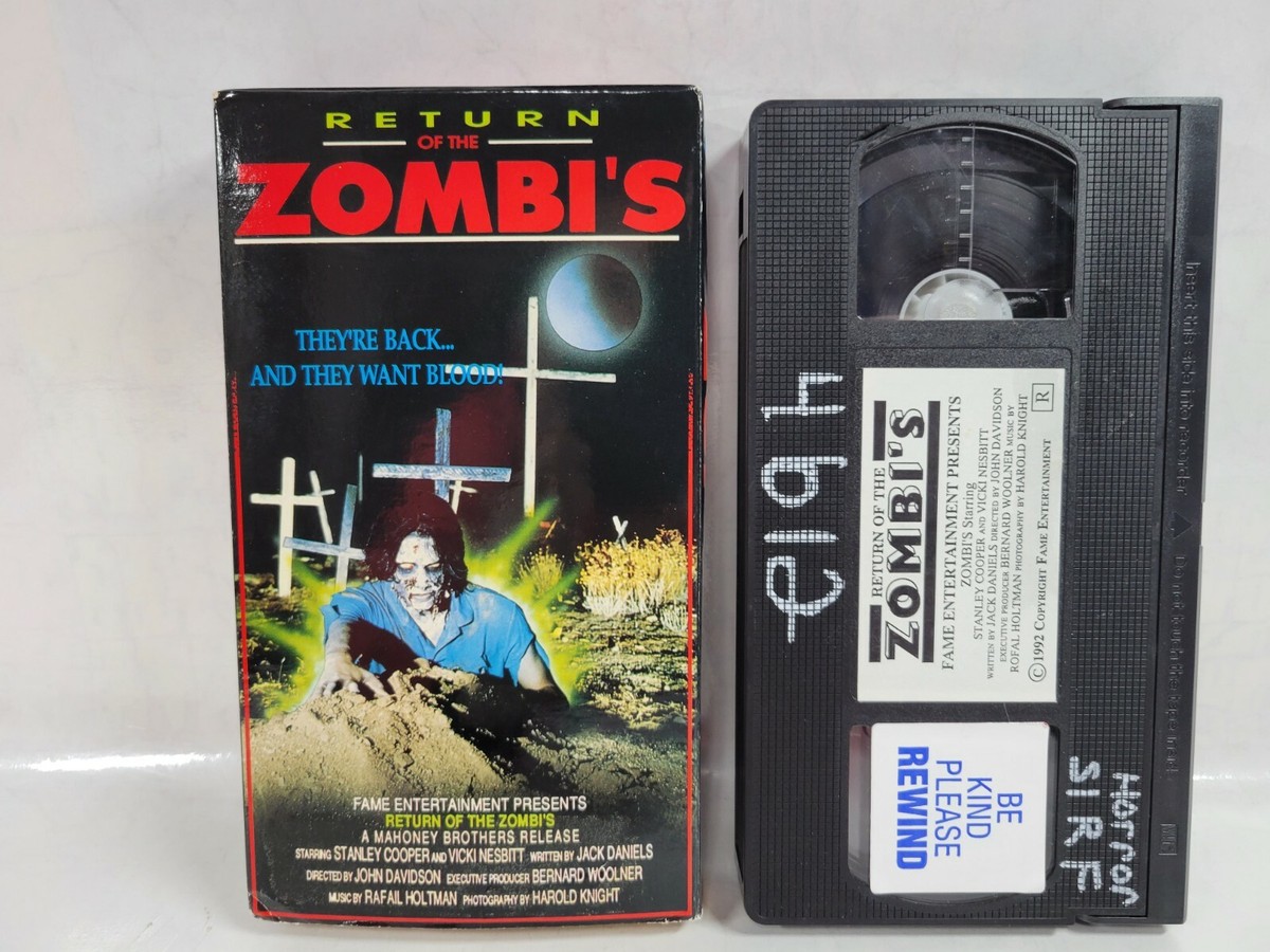 Return Of The Zombi's VHS(1992)ZOMBIE/HORROR, Fame Entertainment