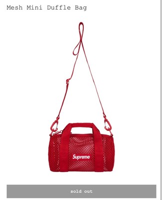 IN HAND Supreme Mesh Mini Duffle Red Fast Free Ship 🔥 | eBay