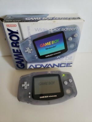 Nintendo Gameboy Advance Glacier Clear AGB-001 | eBay