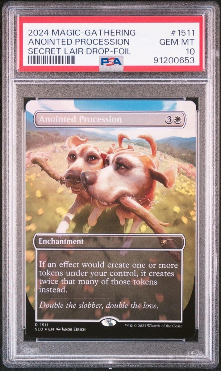PSA10 2024 MTG Secret Lair Drop Cats and Dogs Anointed Procession