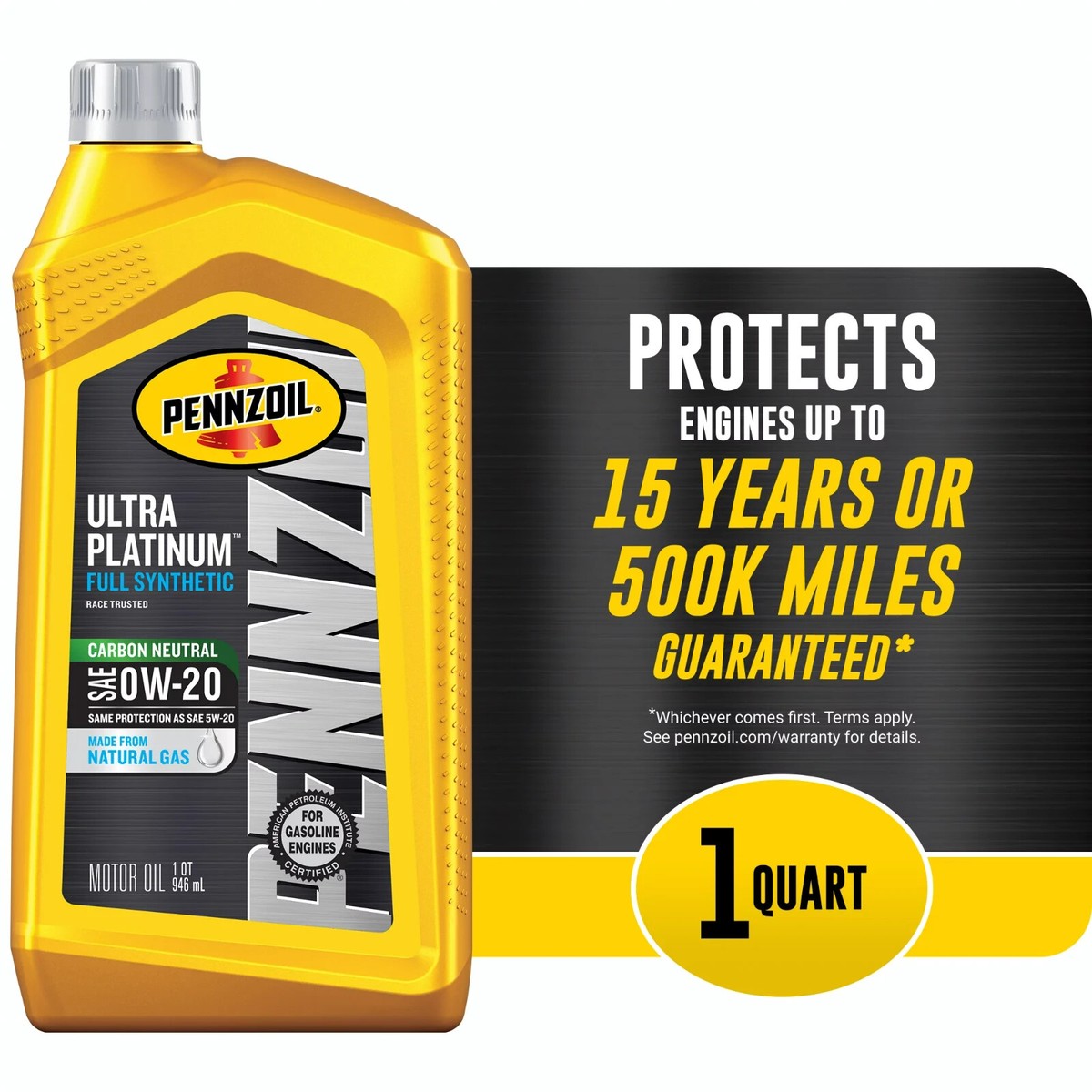 Pennzoil Ultra Platinum Full Synthetic 0W-20 Motor Oil, 1 Quart | eBay