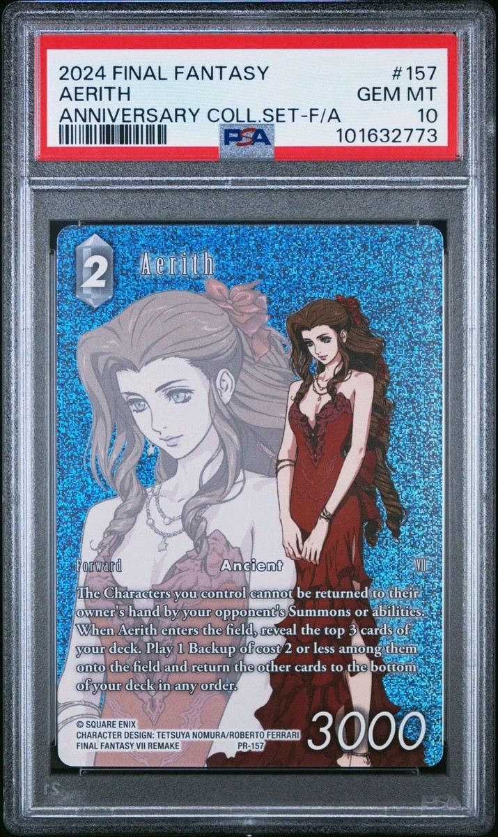 Aerith Foil Full Art Promo - PR-157 - PSA 10 - Final Fantasy TCG