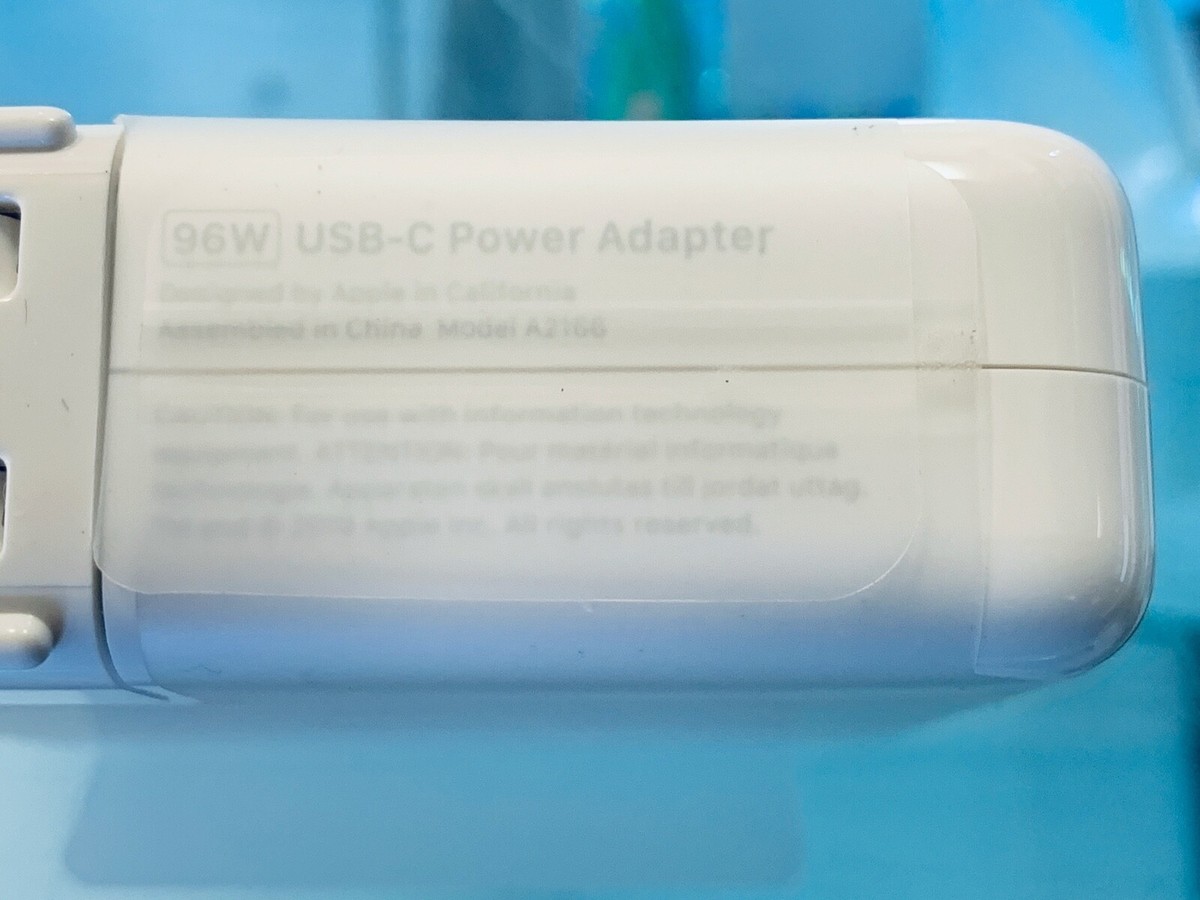 Genuine OEM Apple 96W USB-C Power Adapter MacBook Pro A2166