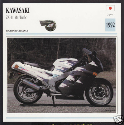 1992 Kawasaki ZX-11 Mr. Turbo 1100 1109cc Japan Motorcycle Photo