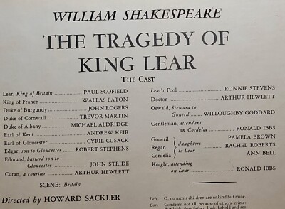 Works of Shakespeare KING LEAR 4枚組レコード Works of Shakespeare