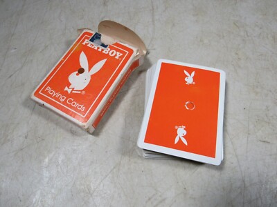 Vintage Deck Playboy Playing Cards Orange Casino Used W/Jokers