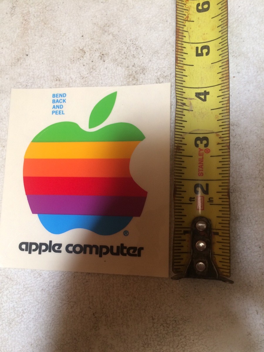 Two Original Vintage APPLE MACINTOSH Computer Rainbow Logo