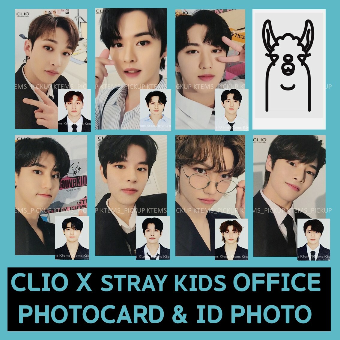 CLIO X Stray Kids OFFICE ver. Photocard ID photo Bangchan Leeknow