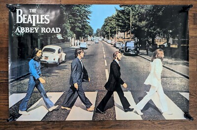 The Beatles Abbey Road Poster 2002 Funky 22” x 34” Paul Ringo John