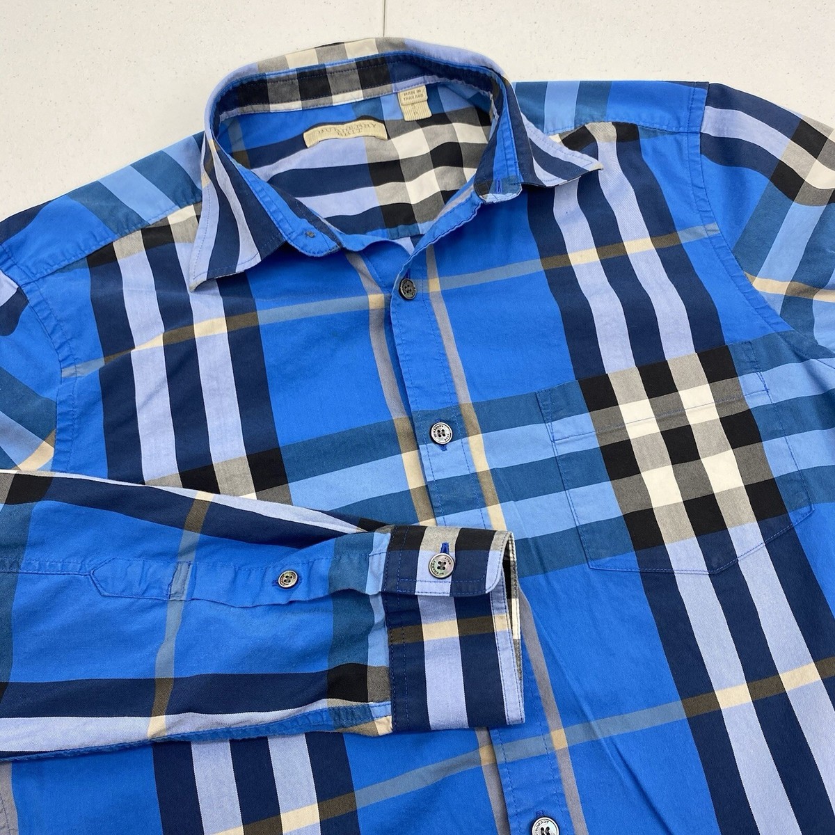 Burberry Brit Shirt Men's Small Nova Exploded Premium Designer