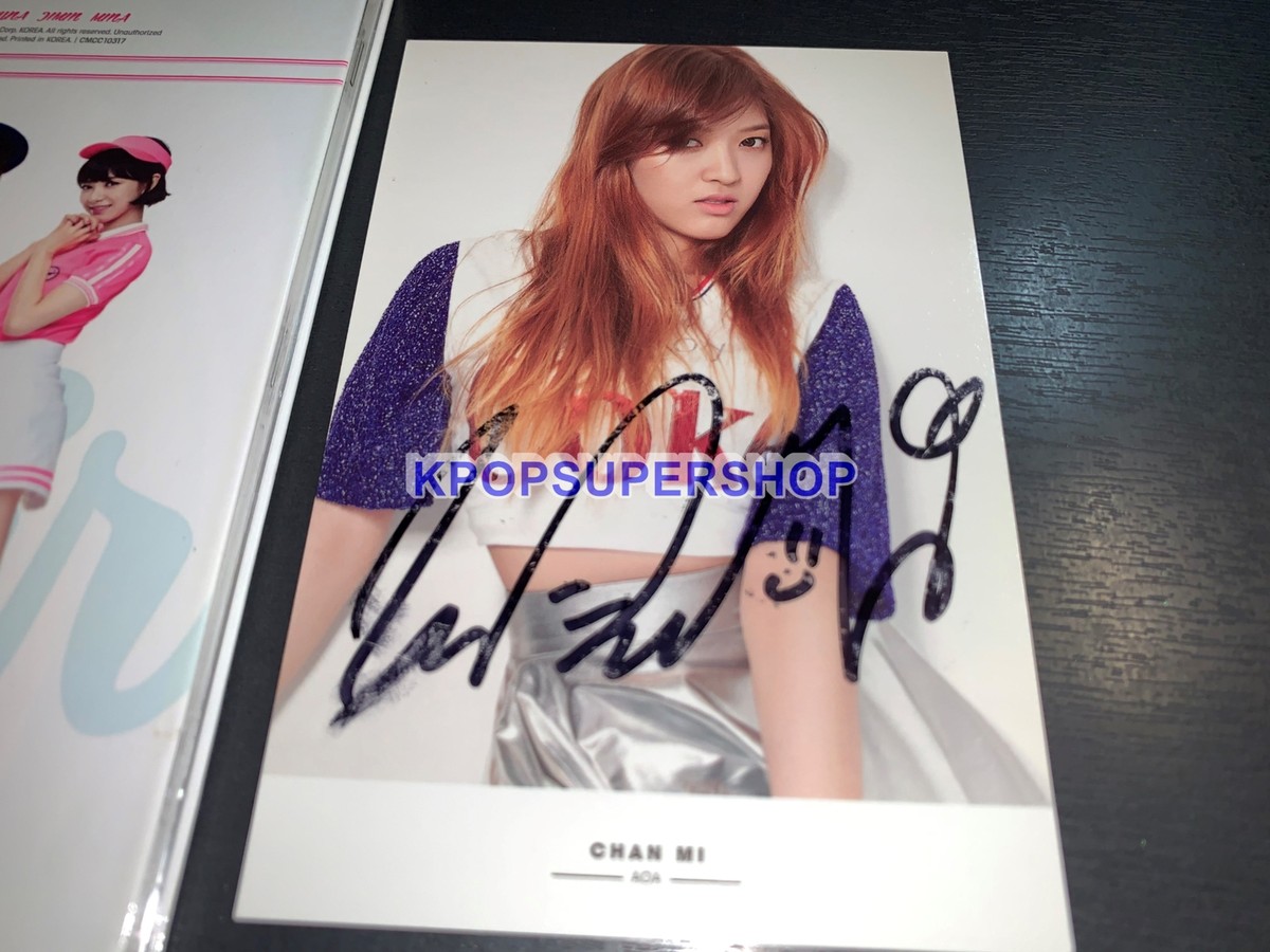 AOA 1st Mini Album Short Hair CD Photobook Autographed Signed
