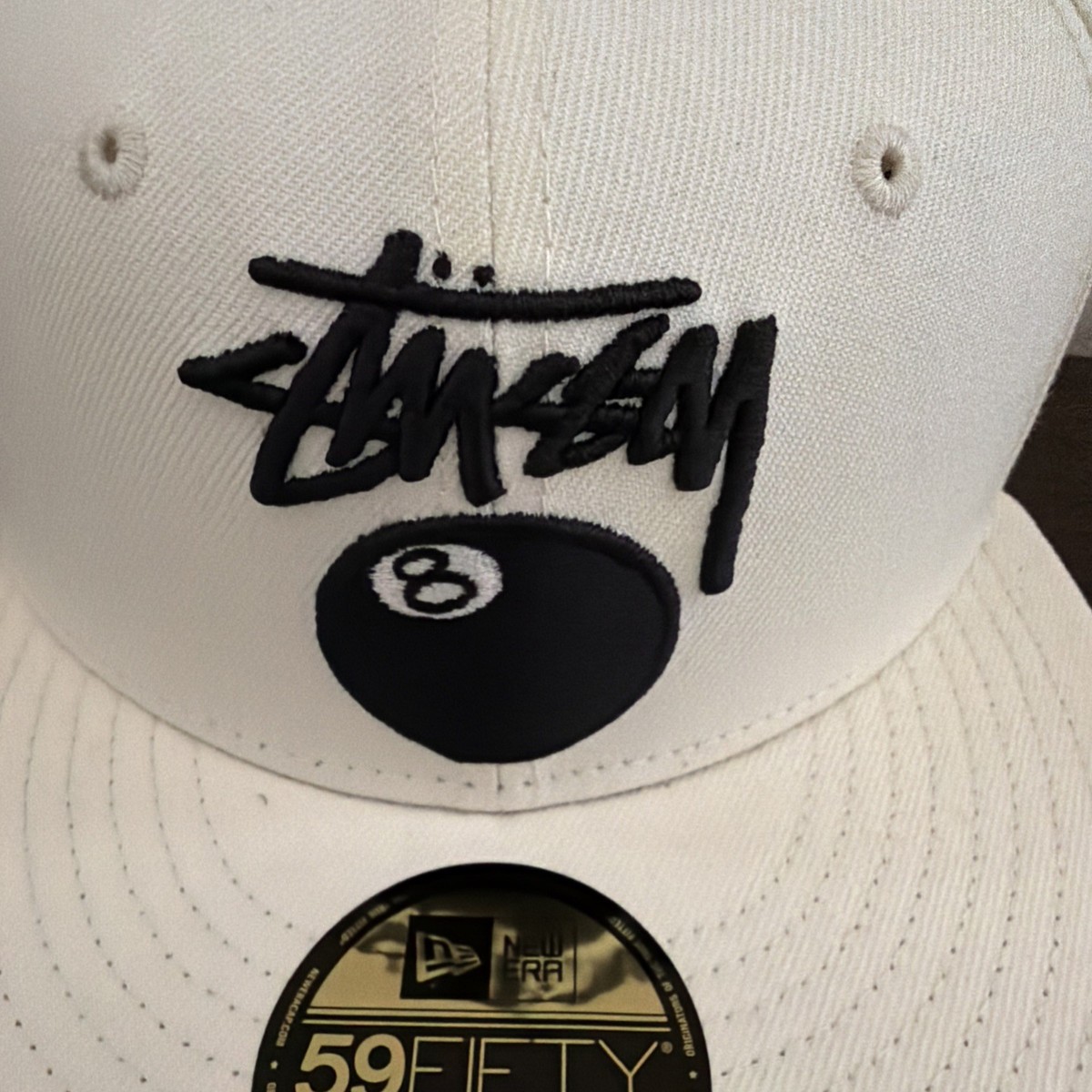 NWT Stussy 7 1/4 Hat New Era Stock 8 Eight Ball 59Fifty Cap Hat