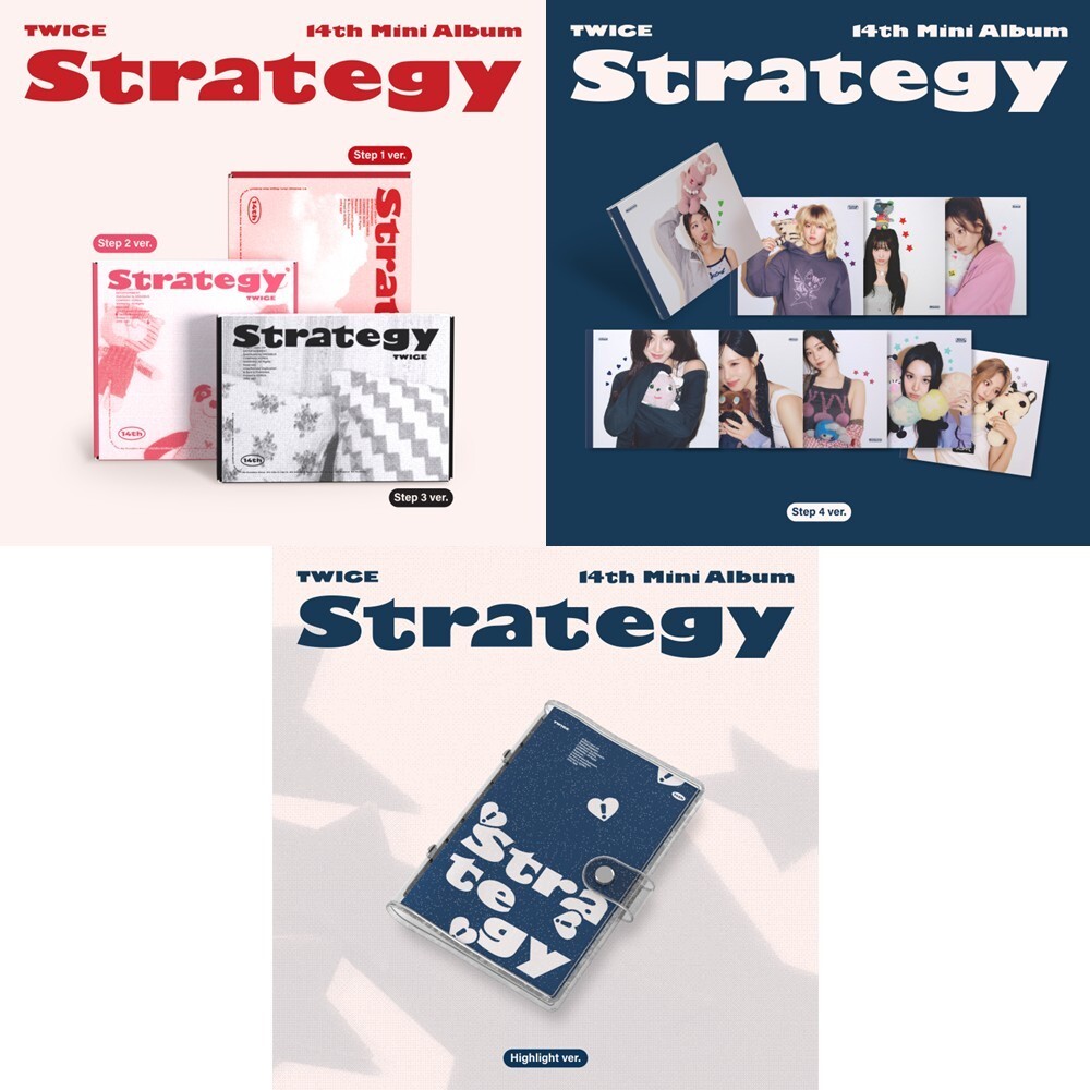 TWICE STRATEGY 14th Mini Album Standard 3 Ver + Step 4 9 Ver +