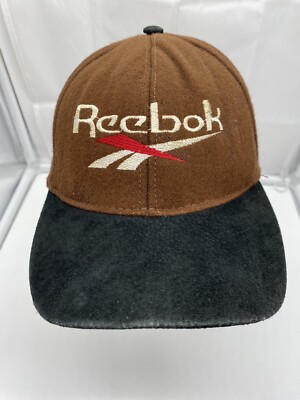 Reebok Wool Hat Brown Cap Adjustable Strap-back Vintage 90's | eBay