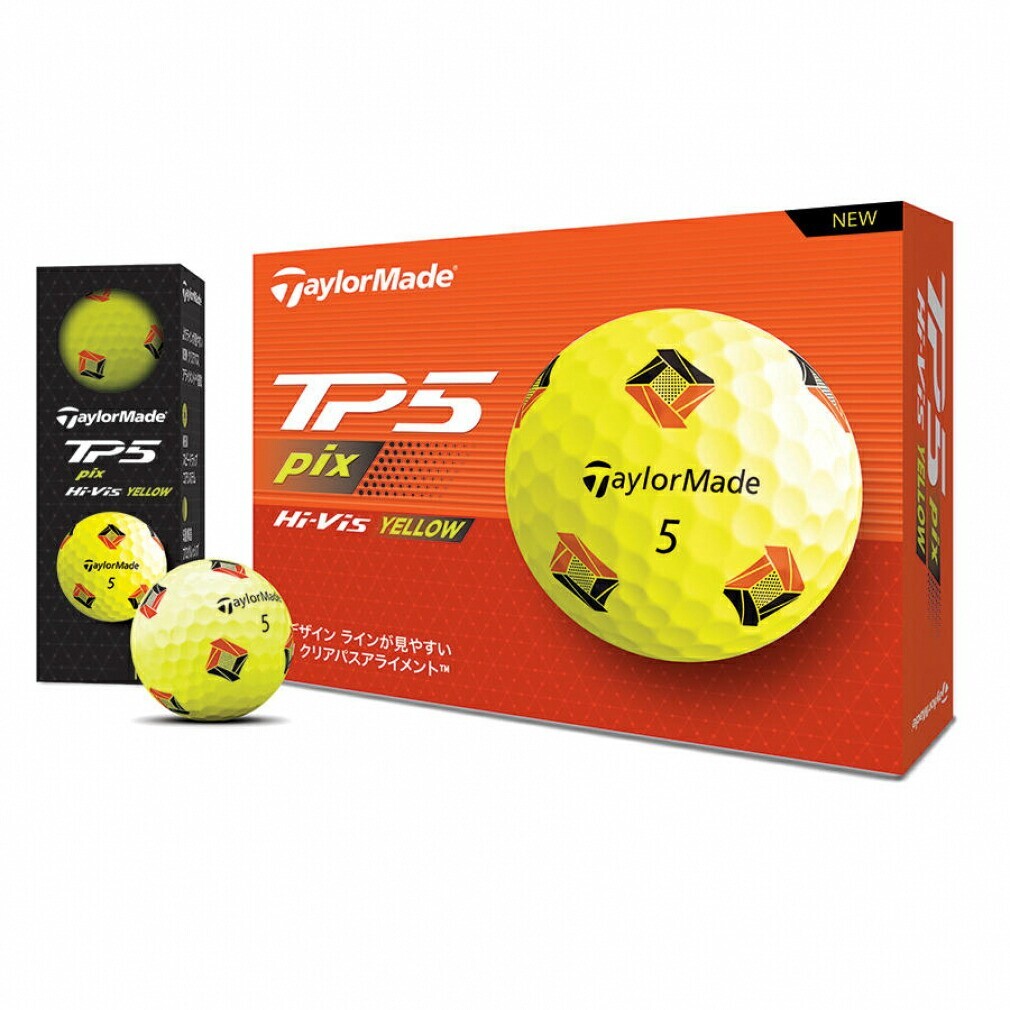 TaylorMade TP5 pix balls 3 dozen set 3 dozen (36 pieces) Yellow