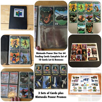 Nintendo Power Star Fox 64 Trading Cards Complete Set of 10 Cards