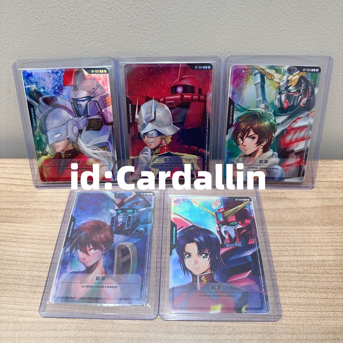 Gundam Card Game Chinese Resource Tokens RP Promo Holofoil set of