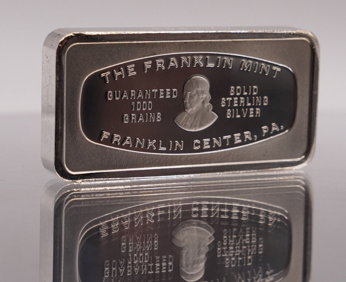 Farmers Bank Delaware First State 1971 Franklin Mint 2oz 925