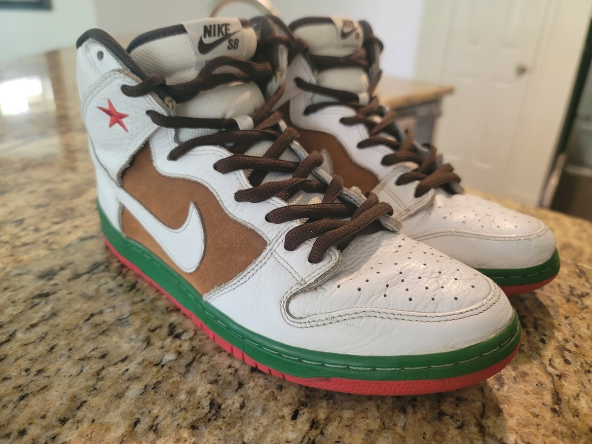 Nike SB Dunk High Pro Cali (Sz. 11) Premium Skate Pecan White