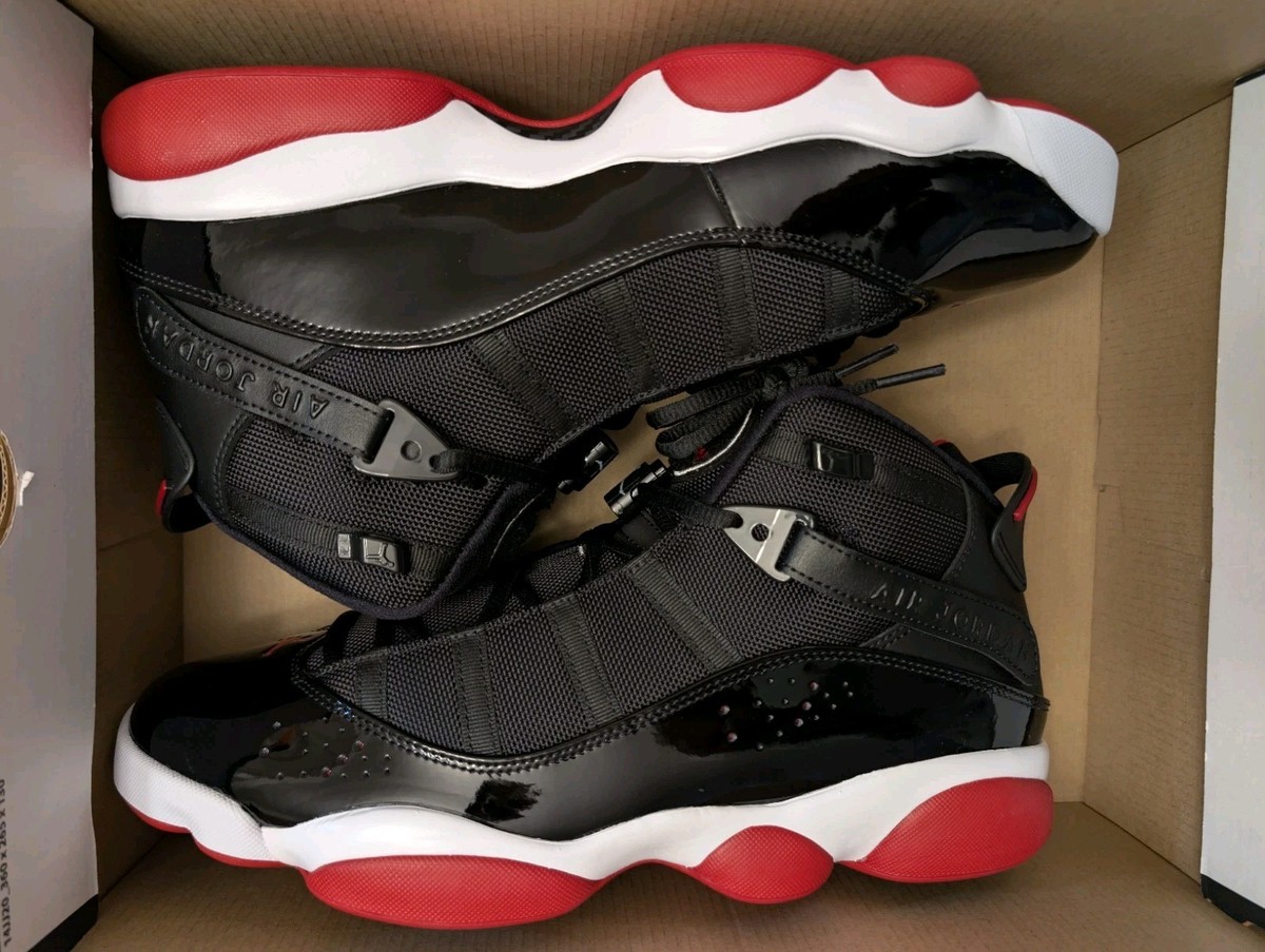 NIKE Air Jordan 6 RINGS 'BRED' Black Red 322992-062 Mens Sz 11.5