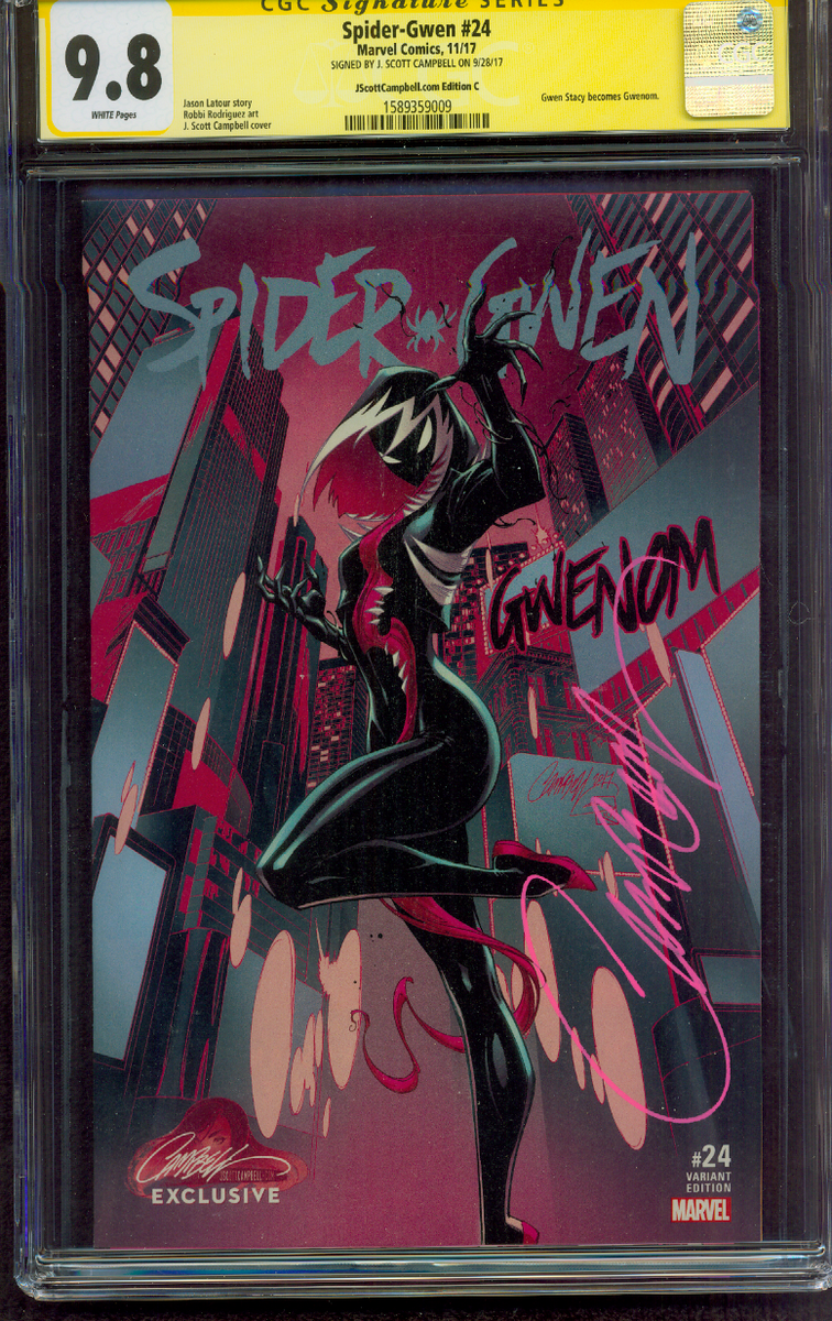 SPIDER GWEN 24 CGC SS 9.8 Campbell C Ed Variant 1st Gwenom Stacy