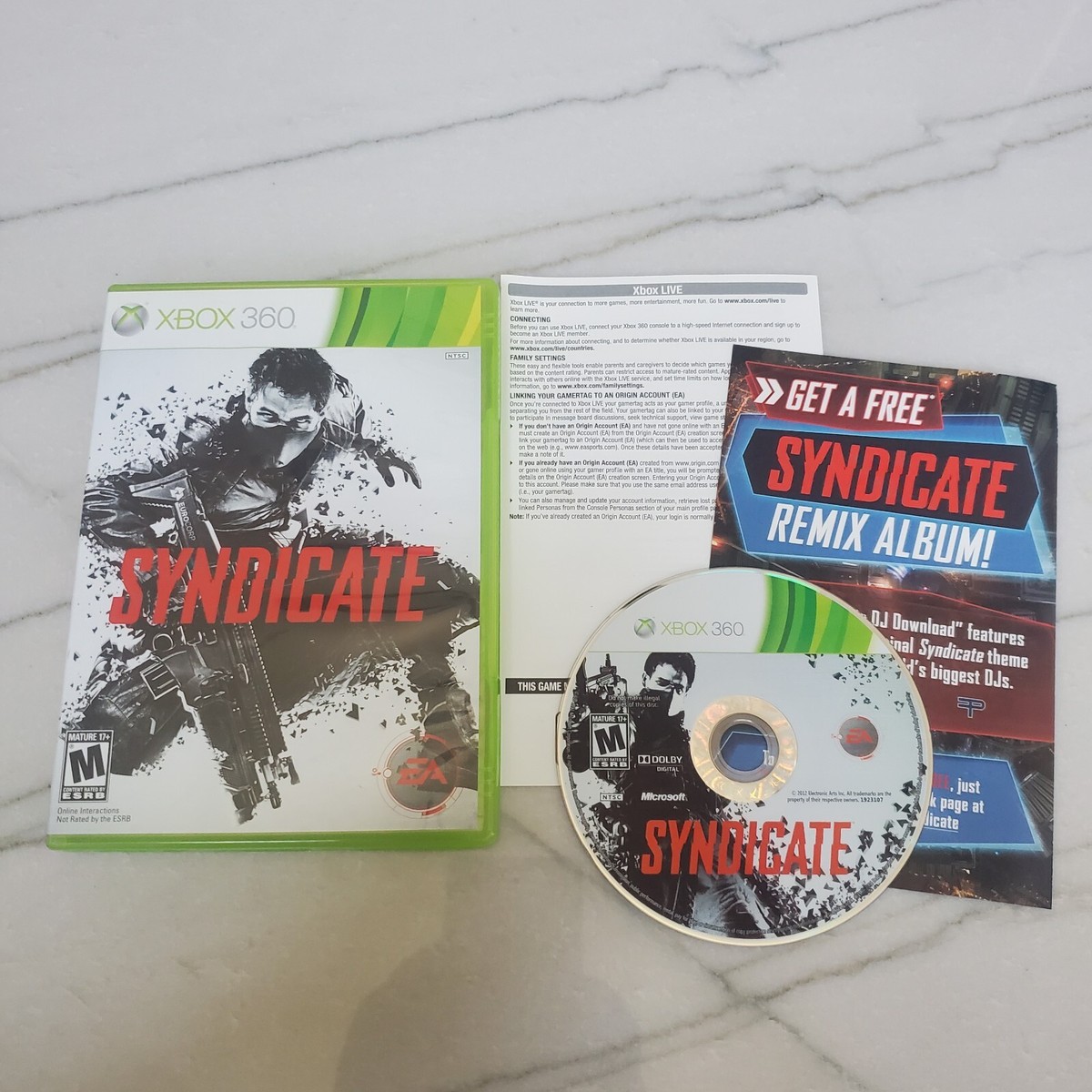 Syndicate (Microsoft Xbox 360, 2012) CIB Complete w/Manual