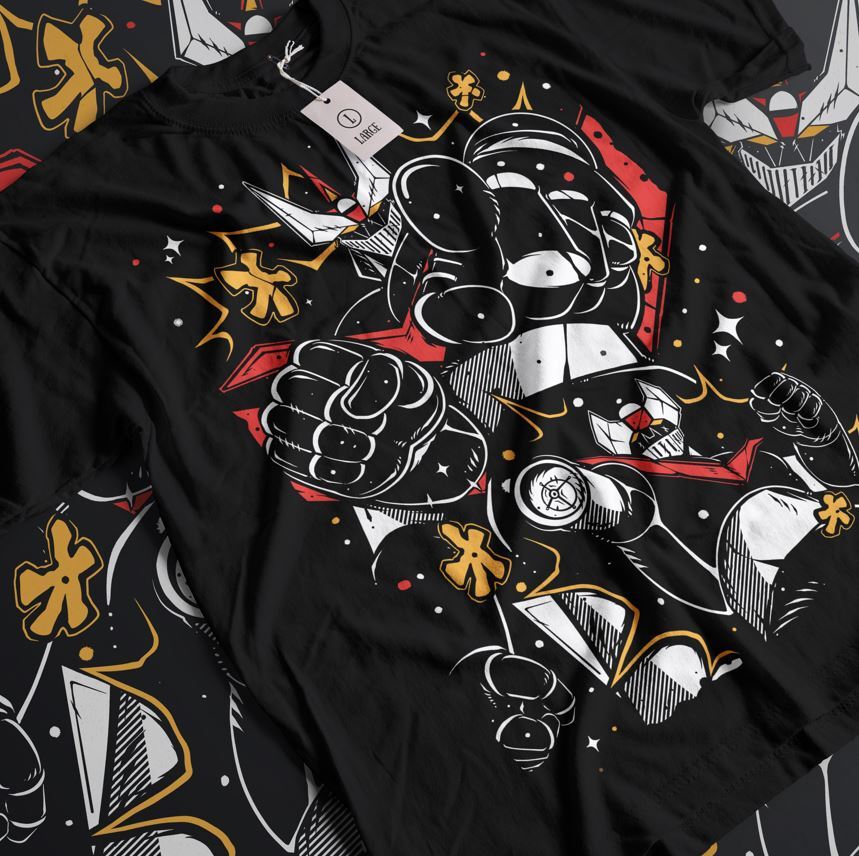 T-shirt MAZINGER Z RARE logo brodé manga anime transzor super