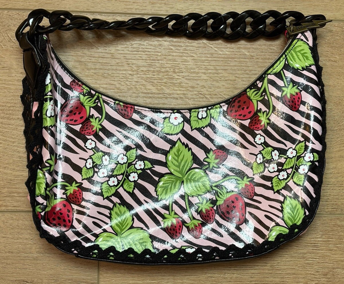 Vintage Betseyville By Betsey Johnson Strawberry Pink Zebra