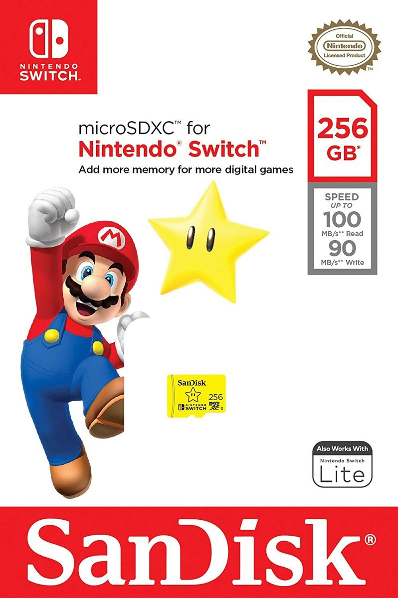 SanDisk 256GB microSDXC Micro SD Card for Nintendo Switch SDSQXAO