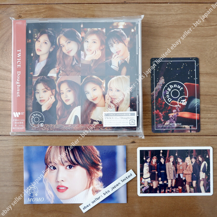 TWICE Momo Doughnut Official ONCE CD ver. + ONCE sticker + 2