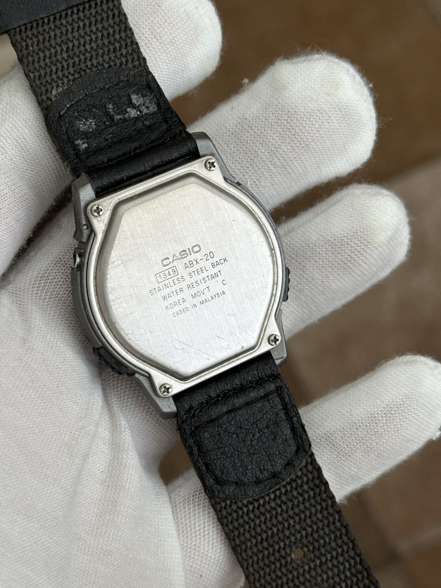 Rare Vintage Casio Twincept World Time ABX-20 Ana-Digi Men's Sport