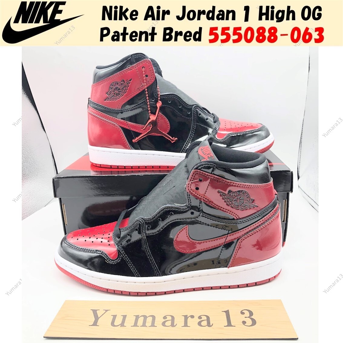 Nike Air Jordan 1 High OG Patent Bred 555088-063 Men's Size | eBay