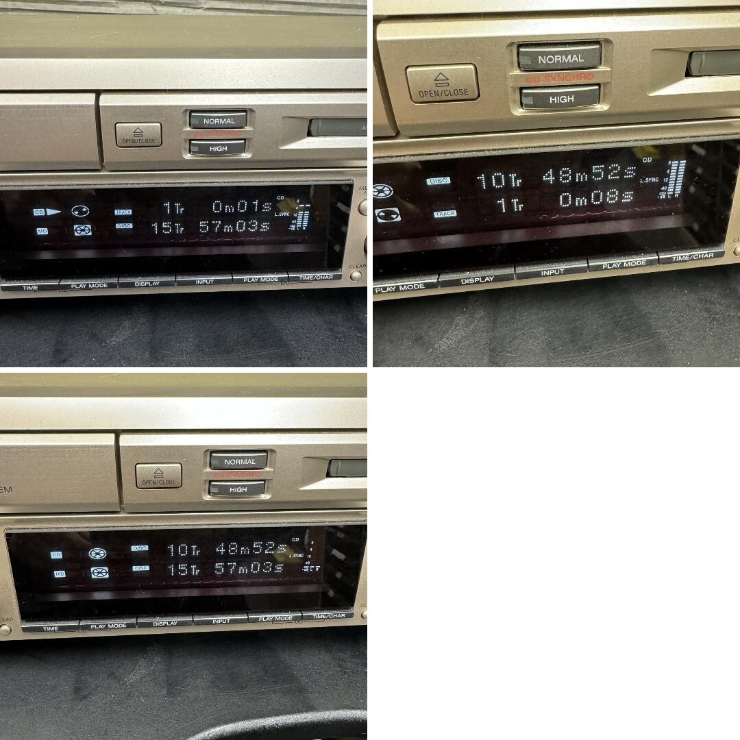 SONY MXD-D3 Compact Disc Mini Disc Deck CD MD Player Silver Good