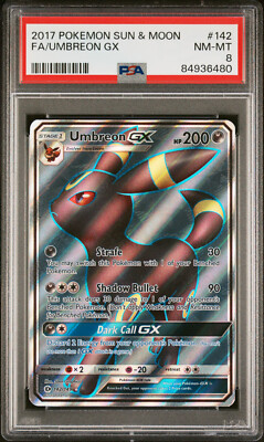 2017 Pokemon Sun & Moon Umbreon GX 142/149 Ultra Rare Holo Foil