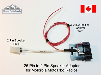 Motorola MotoTrbo 2 Pin Speaker Adaptor XPR4350 XPR4550 DM3600