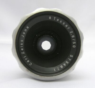 SILVER CARL ZEISS JENA TESSAR 50mm F2.8 LENS - M42 MOUNT | eBay