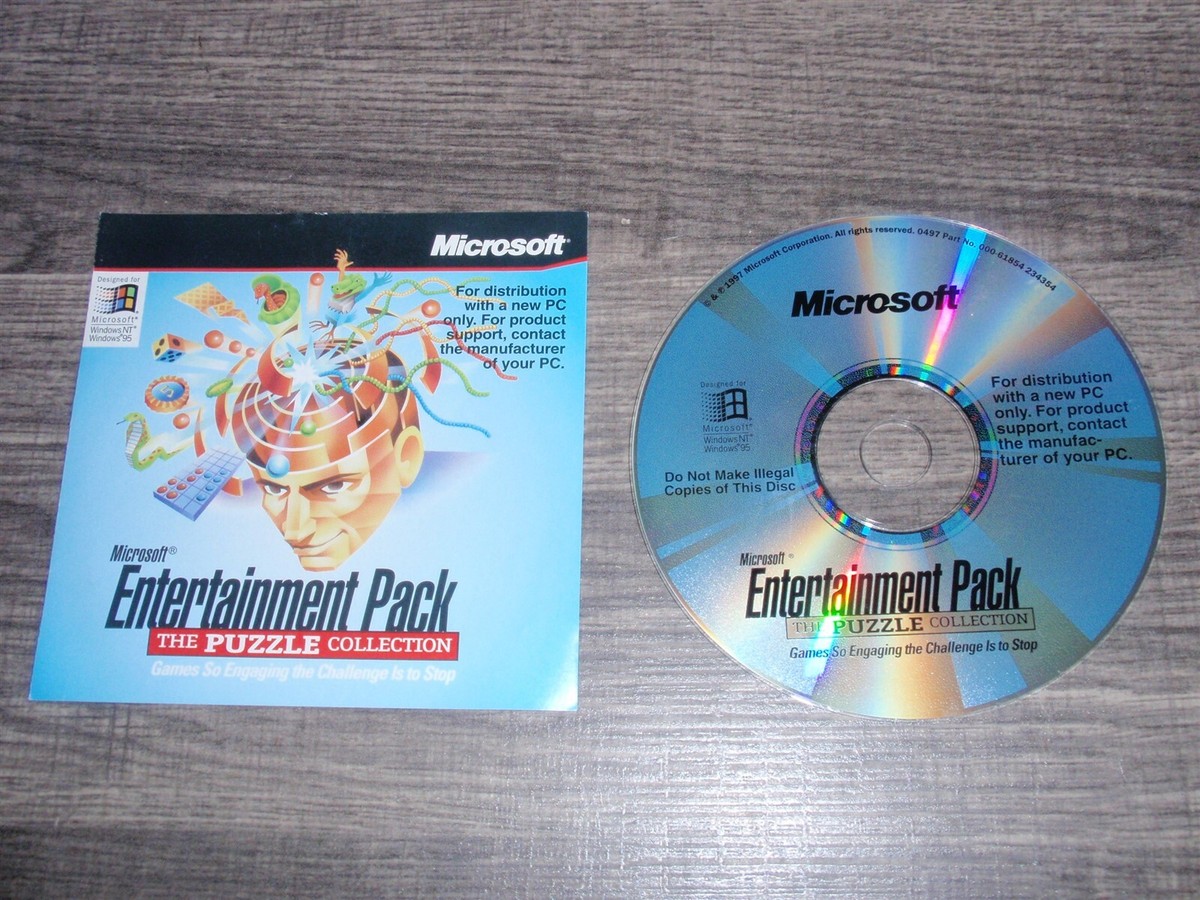 Microsoft Entertainment Pack The Puzzle Collection PC CD-ROM 1997