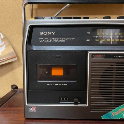 SONY CF-1610 Radio Cassette Player AC100V Vintage Retro Good