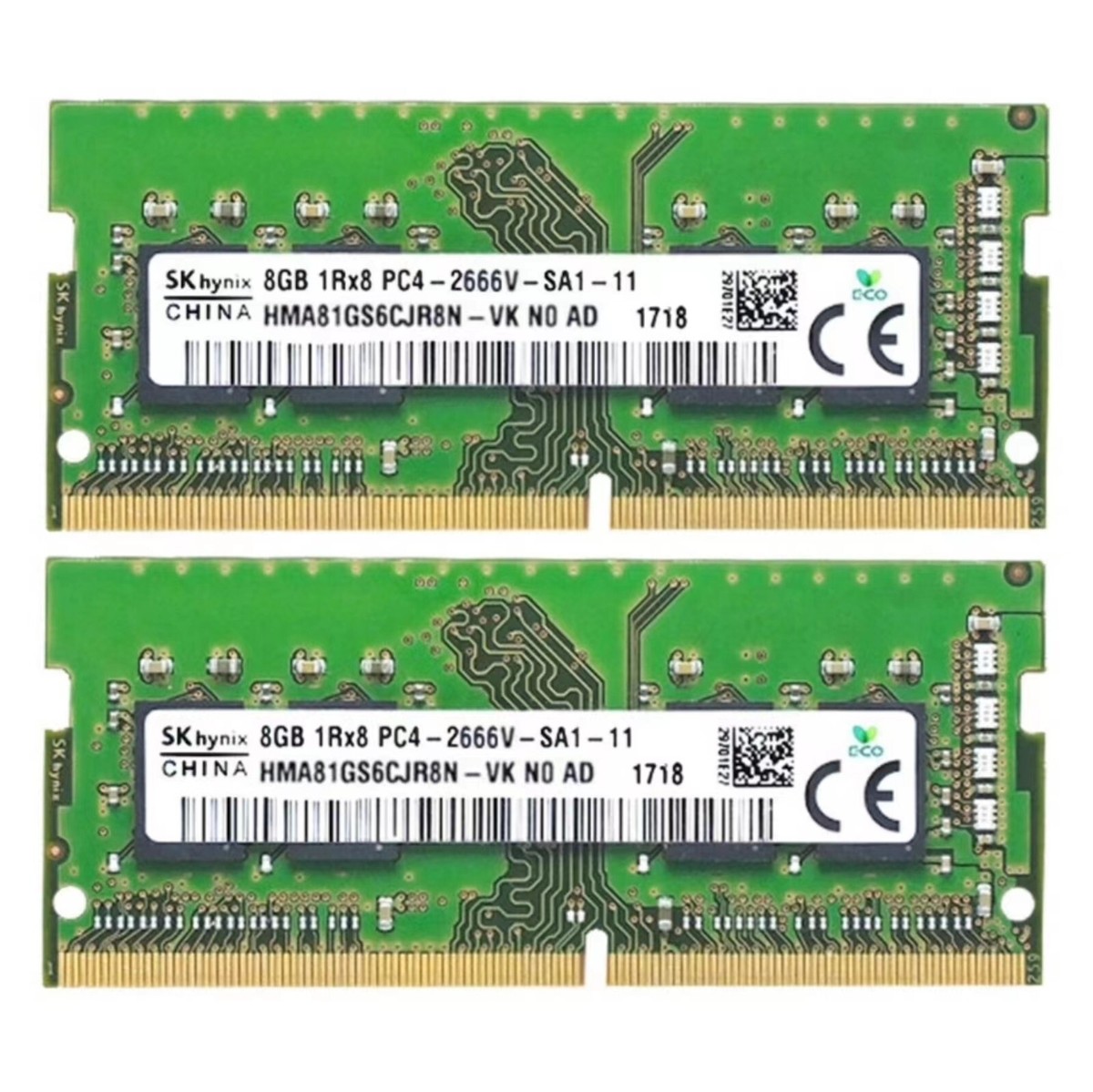 Hynix 16GB 2X8GB DDR4 PC4-21300 DDR4-2666MHz SODIMM Memory Ram
