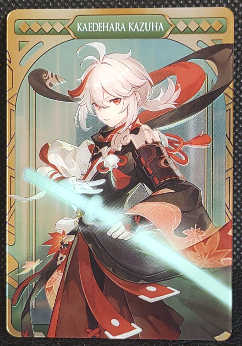 Genshin Impact Kazuha Kaedehara Metal Card Bandai Japanese TCG