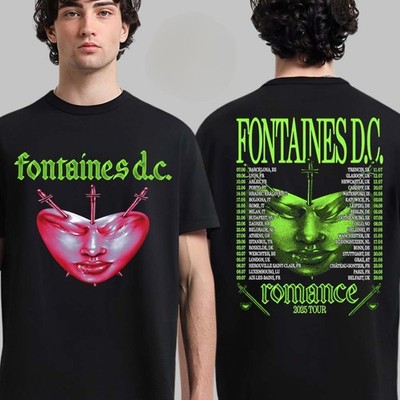 Fontaines D.C. Heart Summer 2025 Tour UK And Europe Two Sided T
